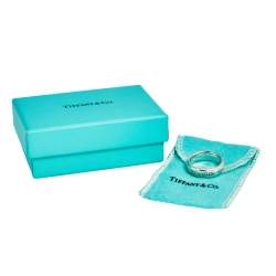 Pre Owned Tiffany & Co. Elsa Peretti Sterling Silver Band Ring Size 54.5