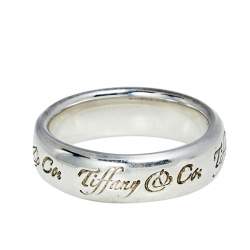 Pre Owned Tiffany & Co. Elsa Peretti Sterling Silver Band Ring Size 54.5