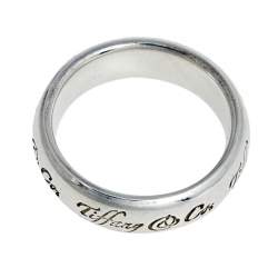 Pre Owned Tiffany & Co. Elsa Peretti Sterling Silver Band Ring Size 54.5