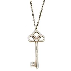 Pre Owned Tiffany & Co. Tiffany Key Sterling Silver Pendant Necklace