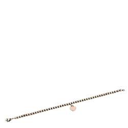 Pre Owned Tiffany & Co.  Heart Tag Enamel Sterling Silver Beaded Bracelet