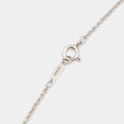 Pre Owned Tiffany & Co. 1837 Interlocking Circles Silver Pendant Necklace