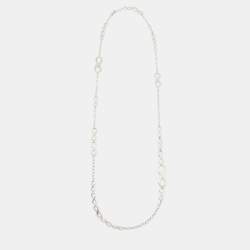 Pre Owned Tiffany & Co. Infinity Silver Chain Link Long Station Necklace