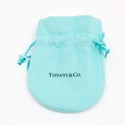 Pre Owned Tiffany & Co. Tiffany Keys Open Knot Key Diamond Silver Pendant Necklace