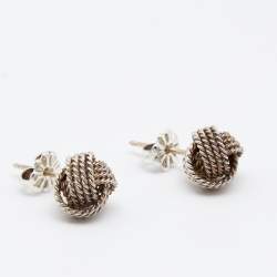 Pre Owned Tiffany & Co. Tiffany Twist Knot Sterling Silver Stud Earrings