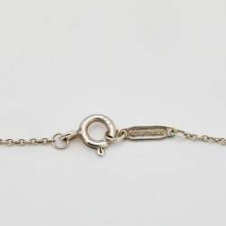 Pre Owned Tiffany & Co. Return To Tiffany Blue Enamel Double Heart Tag Pendant Necklace