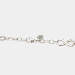 Pre Owned Tiffany & Co. Infinity Silver Chain Link Long Station Necklace