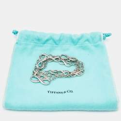 Pre Owned Tiffany & Co. Infinity Silver Chain Link Long Station Necklace