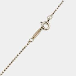 Pre Owned Tiffany & Co. Daisy Key Diamond & Silver Pendant Chain Necklace