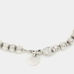Pre Owned Tiffany & Co. Return to Tiffany Heart Tag Silver Bead Bracelet