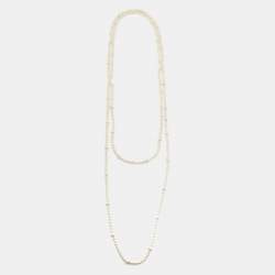 Pre Owned Tiffany & Co. Ziegfeld Collection Cultured Pearl Sterling Silver Necklace