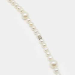 Pre Owned Tiffany & Co. Ziegfeld Collection Cultured Pearl Sterling Silver Necklace