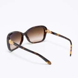 Pre Owned Tiffany & Co. Brown Havana TF4024 Oversize Gradient Sunglasses