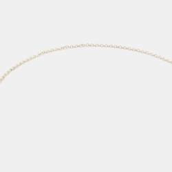 Pre Owned Tiffany & Co. Oval Mini Key Sterling Silver Pendant Necklace