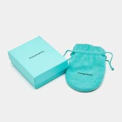 Pre Owned Tiffany & Co. Sterling Silver Return To Tiffany Blue Enamel Heart Tag Bead Necklace