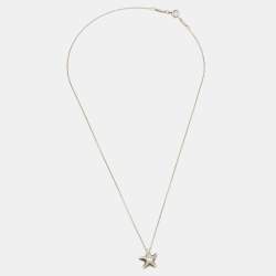 Pre Owned Tiffany & Co. Elsa Peretti Starfish Sterling Silver Pendant Necklace