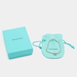 Pre Owned Tiffany & Co. Return to Tiffany Heart Tag Enamel Sterling Silver Bead Bracelet