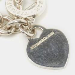 Pre Owned Tiffany & Co. Return to Tiffany Heart Tag Sterling Silver Chain Necklace