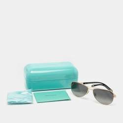 Pre Owned Tiffany & Co. Gold Plated / Grey Gradient TF 3047-K Atlas Aviator Sunglasses