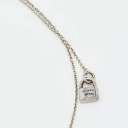 Pre Owned Tiffany & Co. Return to Love Tiffany & Co. Lock Key Charm Heart Tag Sterling Silver Pendant Necklace