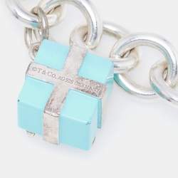 Pre Owned Tiffany & Co. Return to Tiffany & Co. Multi Charm Enamel Sterling Silver Bracelet