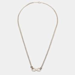 Pre Owned Tiffany & Co. Infinity Sterling Silver Necklace