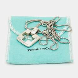 Pre Owned Tiffany & Co. Cross Sterling Silver Pendant Necklace