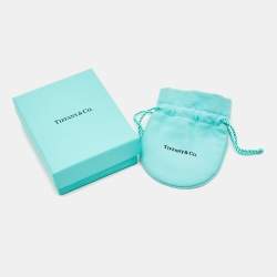 Pre Owned Tiffany & Co. Return to Tiffany Blue Enamel Sterling Silver Heart Tag Pendant Necklace