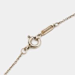 Pre Owned Tiffany & Co. Return to Tiffany Blue Enamel Sterling Silver Heart Tag Pendant Necklace