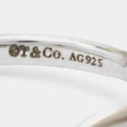 Pre Owned Tiffany & Co. Sterling Silver Infinity Ring Size EU 53