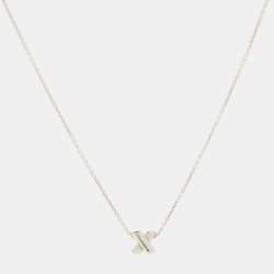 Pre Owned Tiffany & Co. X Sterling Silver Pendant Necklace