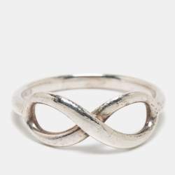 Tiffany & Co. Infinity Sterling Silver Ring Size EU 54