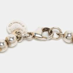 Pre Owned Tiffany & Co. Return To Tiffany Rubedo Heart Tag Sterling Silver Beaded Bracelet