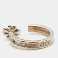 Pre Owned Tiffany & Co. 1837 Narrow Sterling Silver Hoop Earrings