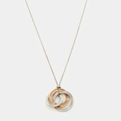 Tiffany & Co. 1837 Interlocking Circles Rubedo Sterling Silver Pendant Necklace