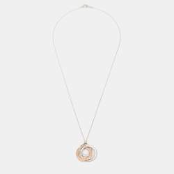 Tiffany & Co. 1837 Interlocking Circles Rubedo Sterling Silver Pendant Necklace
