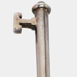 Pre Owned Tiffany & Co. Heart Key Enamel Sterling Silver Pendant