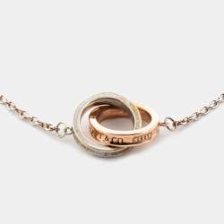 Tiffany & Co. Tiffany 1837 Interlocking Circles Sterling Silver Rubedo Chain Bracelet