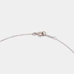 Pre Owned Tiffany & Co. Sterling Silver Bow Pendant Necklace
