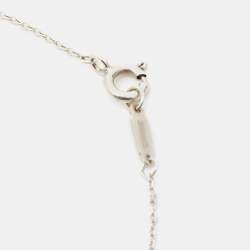 Pre Owned Tiffany & Co. Return to Tiffany Pink Enamel Sterling Silver Heart Tag Pendant Necklace