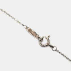 Tiffany & Co. Return to Tiffany Pink Enamel Sterling Silver Heart Tag Pendant Necklace
