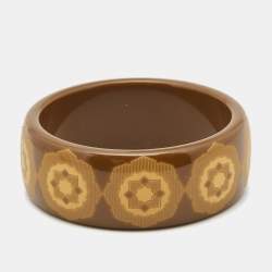 Pre Owned Tiffany & Co. Paloma Picasso Caramel Brown Resin Bangle Bracelet