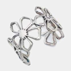 Tiffany & Co. Floral Sterling Silver Open Cuff Bracelet