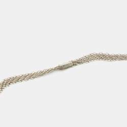 Pre Owned Tiffany & Co. Elsa Peretti Sterling Silver Open Heart Pendant Necklace