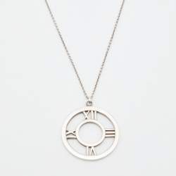 Pre Owned Tiffany & Co. Sterling Silver Atlas Open Pendant Necklace