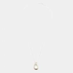 Tiffany & Co. Elsa Peretti Tear Drop Pendant Silver Chain Necklace