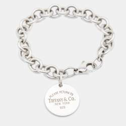 Tiffany & Co. Return to Tiffany Sterling Silver Round Tag Charm Bracelet
