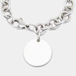 Tiffany & Co. Return to Tiffany Sterling Silver Round Tag Charm Bracelet