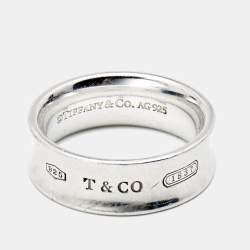 Tiffany & Co. Tiffany 1837 Sterling Silver Band Ring Size 55