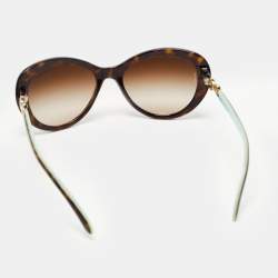 Pre Owned Tiffany & Co. Brown Tortoise TF4059 Cat Eye Sunglasses